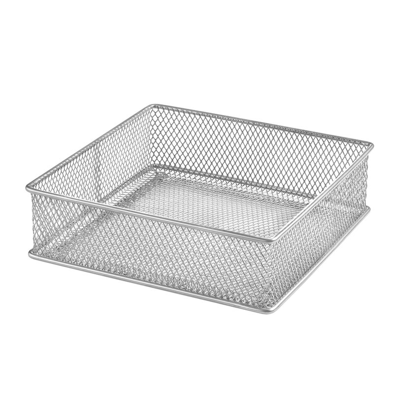Ybm Home Silver Mesh Drawer Cabinet and or Shelf Organizer Bins, School Supply Holder Office Desktop Organizer Basket 1595s (1, 6x6x2 Inch) - Image 1